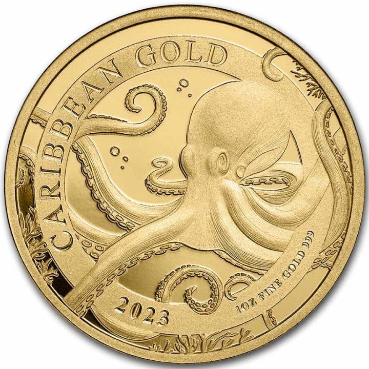 Barbados: Caribbean - Octopus 1 oz Gold 2023