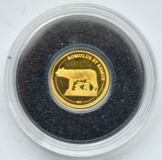 Romulus i Remus 0,5 g Złota 2007 Proof