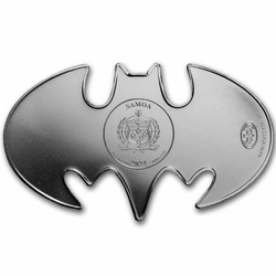 Samoa : Batman Batarang 1 once d'argent 2024 Pièce de monnaie en forme
