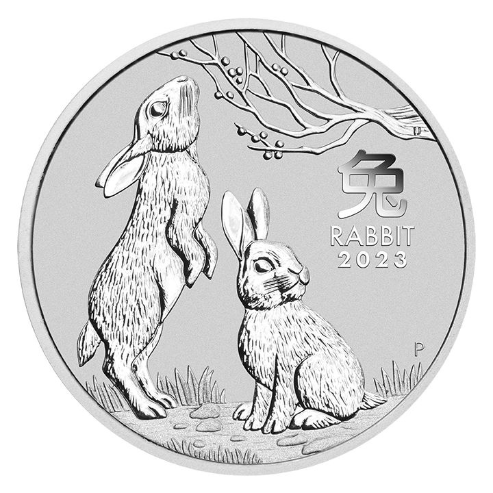 Perth Mint : Lunar III - Année du Lapin 1/2 once d'argent 2023