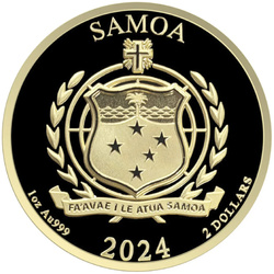 Samoa: Arany sas 1 uncia arany 2024 Prooflike
