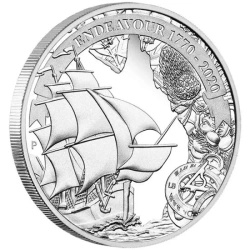 Voyage of Discovery Endeavour 1770-2020 1 unce stříbra 2020 Proof