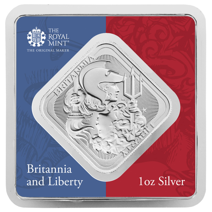 Barren der The Royal Mint - Britannia und Liberty 1 Unze Silber
