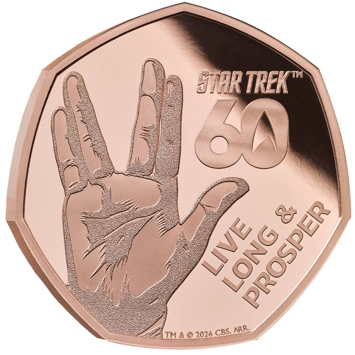 Star Trek 60 éve 50p arany 2026 Proof