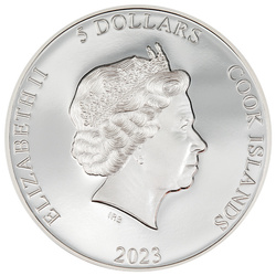 Cook Islands: Second Skin coloured 1 oz Silber 2023 Proof Ultra High Relief