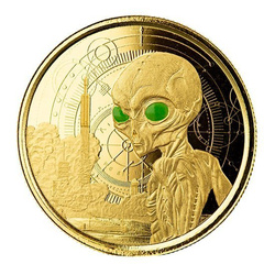 Ghana: Alien coloured 1 oz Gold 2021