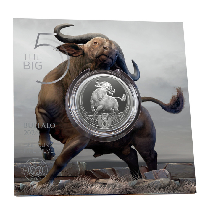 Srebrna Moneta Big Five III: Buffalo 1 uncja Srebra 2026 (w karcie)