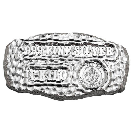 Lingote Tombstone Nugget 1000 gramos Plata