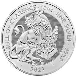 The Royal Tudor Beasts: The Bull of Clarence 10 uncji Srebra 2023