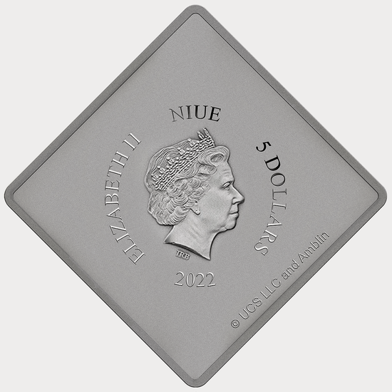 Niue: Jurassic World Dominion - T.REX coloured 2 oz Plata 2022 Moneda envejecida