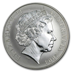 Australský klokan 1 unce stříbra 2004