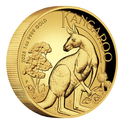 Australijski Kangur 1 uncja Złota 2023 Proof High Relief