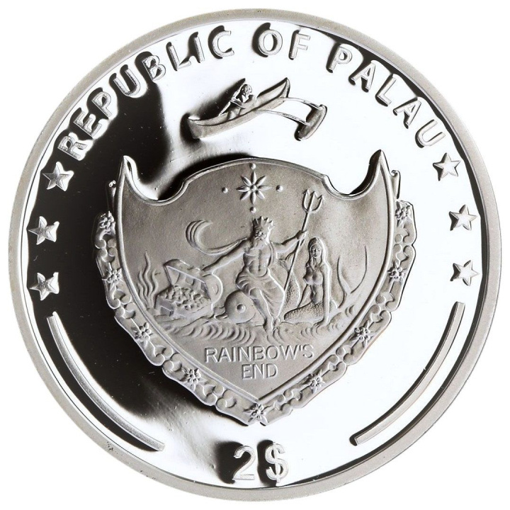 Palau: Mieszko I. - Herzog von Polen koloriert 1/2 oz Silber 2010 Proof