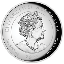 Mythes et légendes chinois : Dragon 2 onces d'argent 2021 Proof High Relief