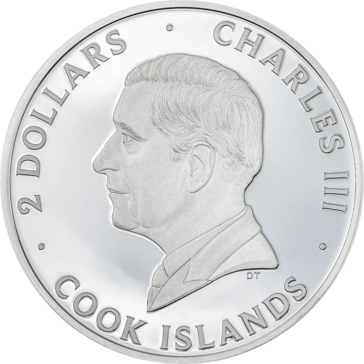 Cook Islands Mount Rushmore colorata 1/2 oz argento 2026 Proof