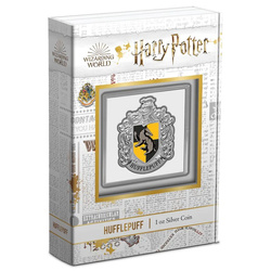 Niue : Harry Potter - Emblème de Poufsouffle coloré 1 once d'argent 2021 Proof