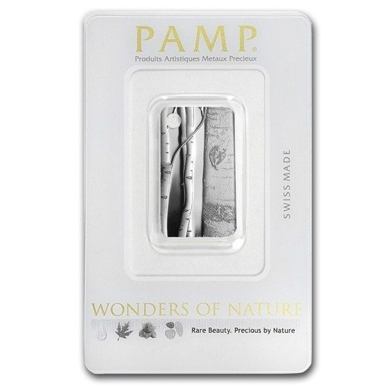 10 grammi Lingotto d'argento Pamp Birch Trees