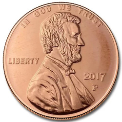 Lincoln Head Cent 1 oncia Rame