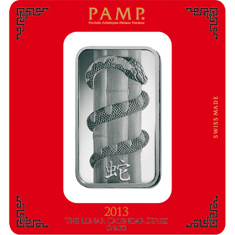100 gram Bar Silver Lunar Year of the Snake