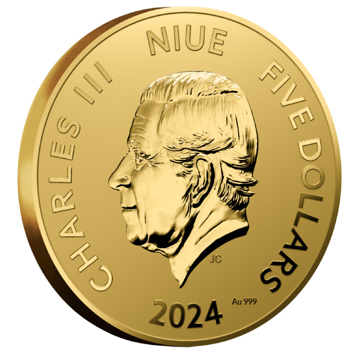 Niue: Anno del Dragone 1/25 oncia d'oro 2024 Prooflike