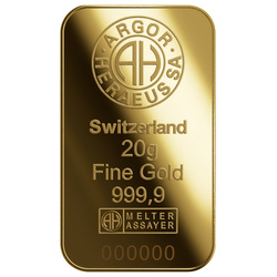 Lingot d’or Argor-Heraeus 20 g