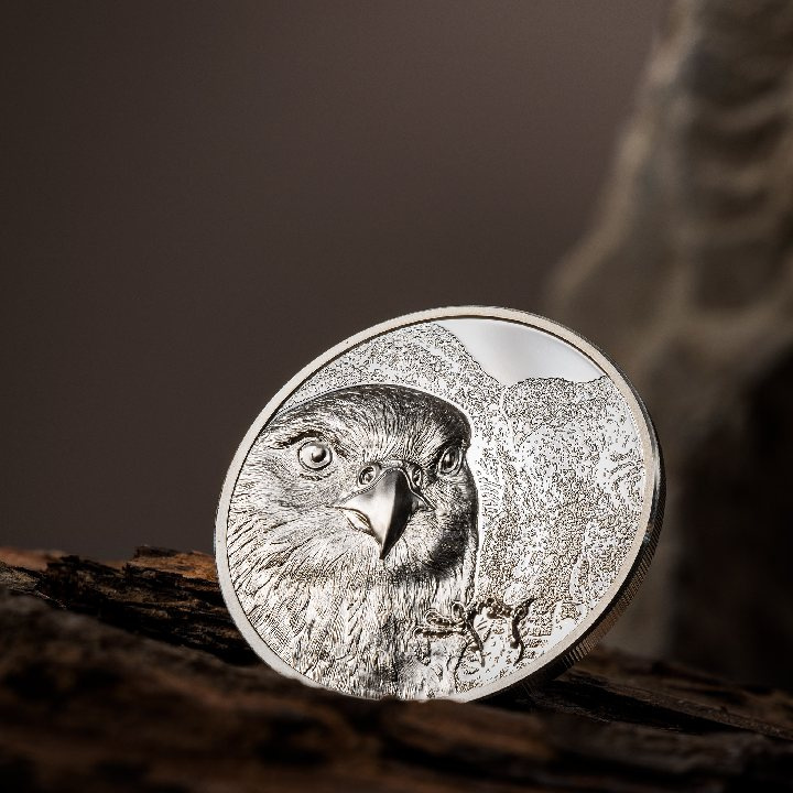Mongolia: Mongolian Falcon 1 oz Silver 2023 Proof Ultra High Relief