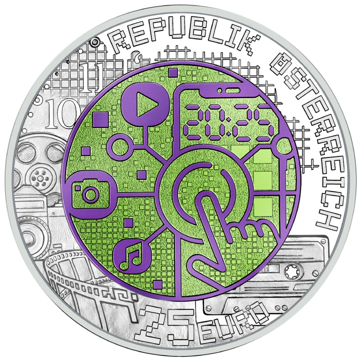 Serie Niobium: Digitalización coloreada 25 euros plata 2025