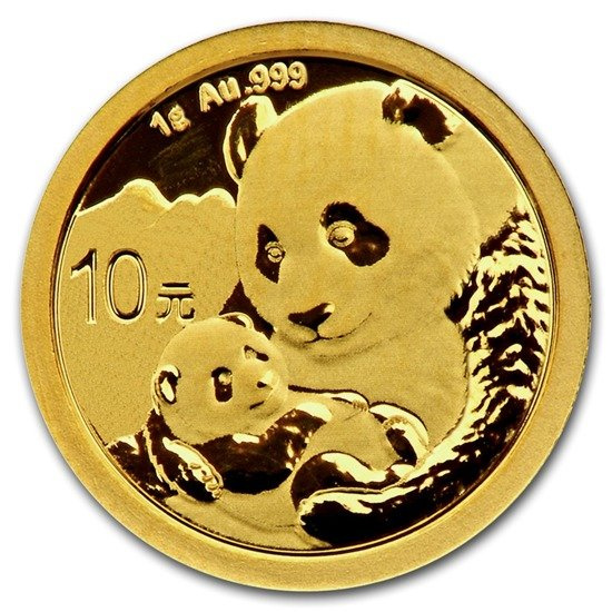 Chińska Panda 1 gram Złota 2019
