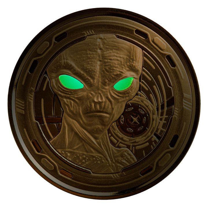 Ghana: Alien coloreado 1 oz Oro 2022 Proof