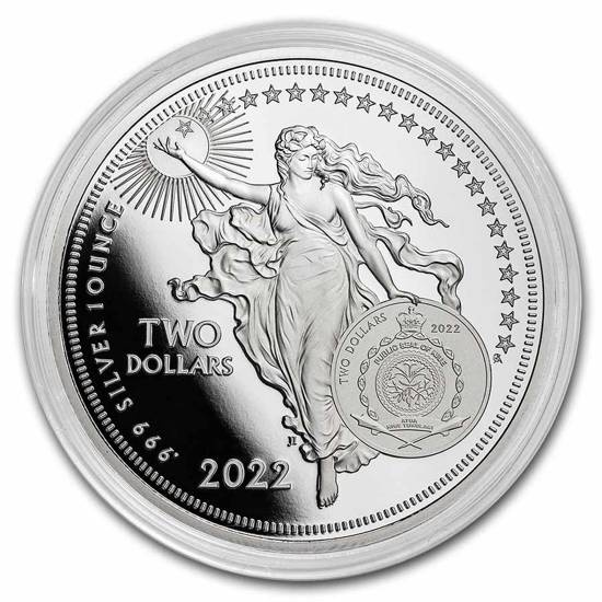 Niue: Icons of Inspiration: Isaac Newton 1 oz Silver 2022 Proof