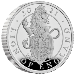 Le bestie della regina: set di 10 monete da 2 once d'argento 2021 Proof