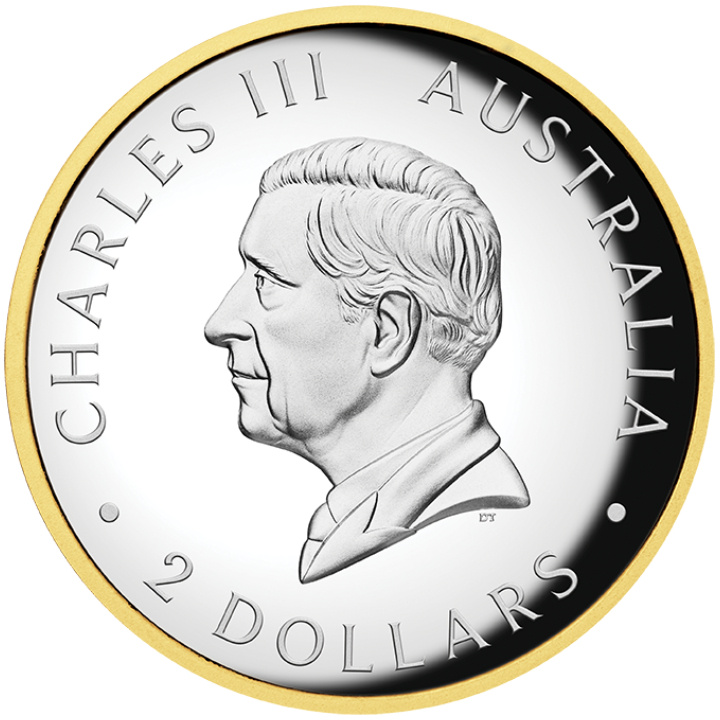 Kookaburra pozłacana 2 uncje Srebra 2024 Proof High Relief