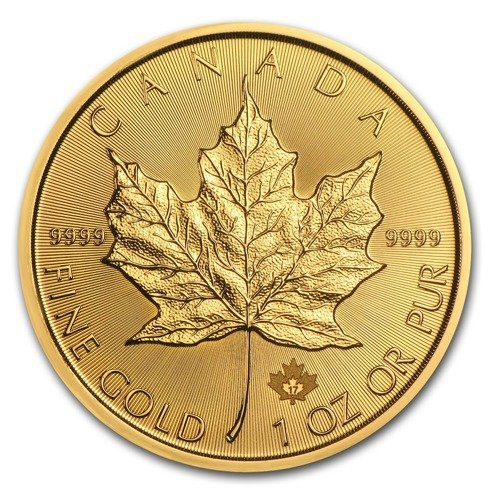 Hoja de Arce Canadiense 1 Onza Oro 2018