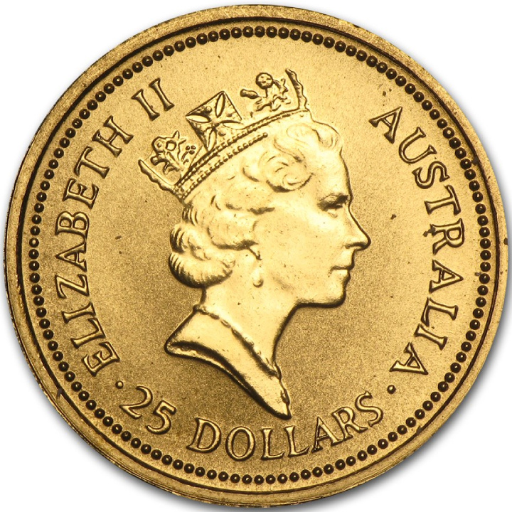 Australian Nugget 1/4 oz Gold 1987