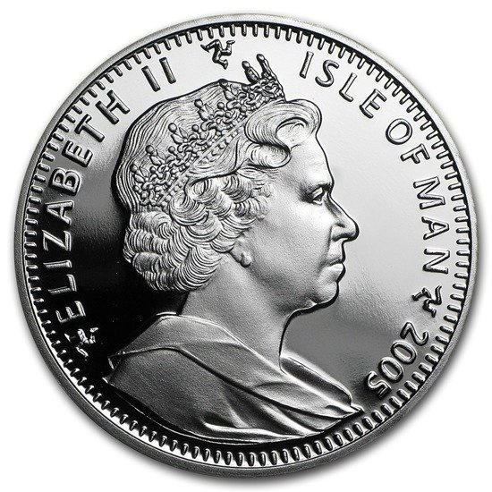 Isola di Man Serie Gatti: Himalayan 1 oncia d'argento 2005 Proof