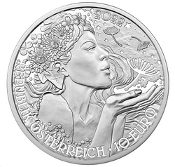 The Dandelion kolorowany 10 Euro Srebro 2022 Proof