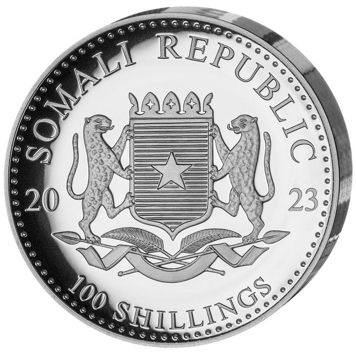 African Wildlife: Somalia Elephant 1 oz Silver 2023 Proof Ultra High Relief