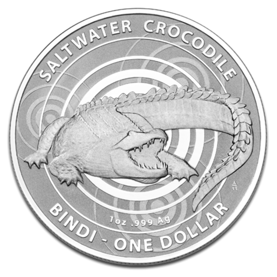 Crocodiles marins australiens : Bindi 1 once d'argent 2013