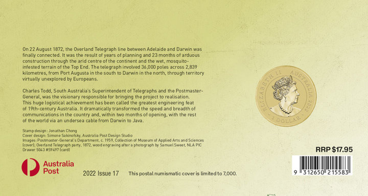 150th Anniversary of the Australian Overland Telegraph Bronze Aluminium 2022