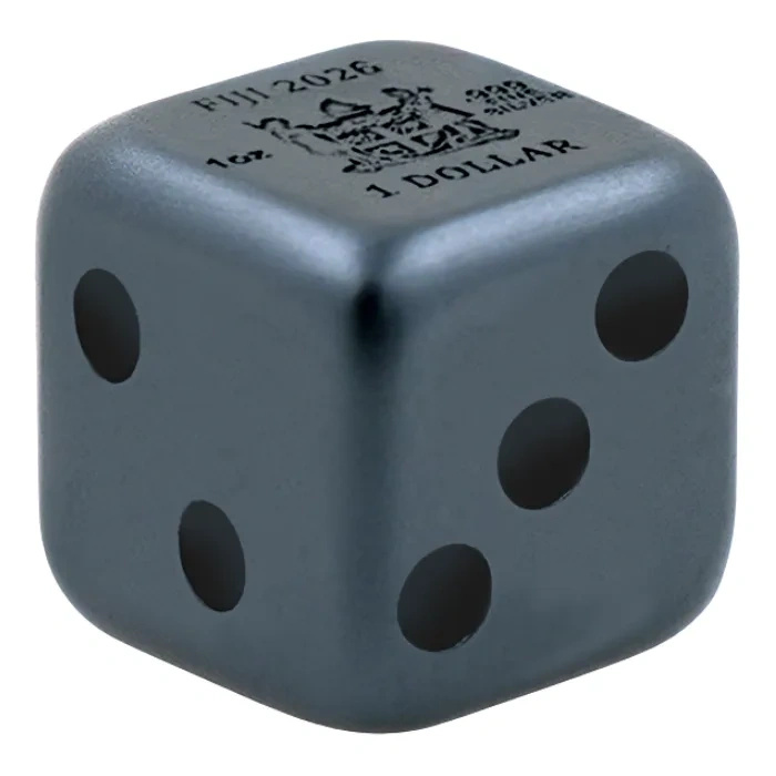 Fiji: Lunar Year of Horse 1 uncja Srebra 2026 Black Antique Dice Coin
