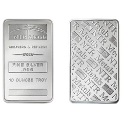10 oz Bar Silver NTR Metals