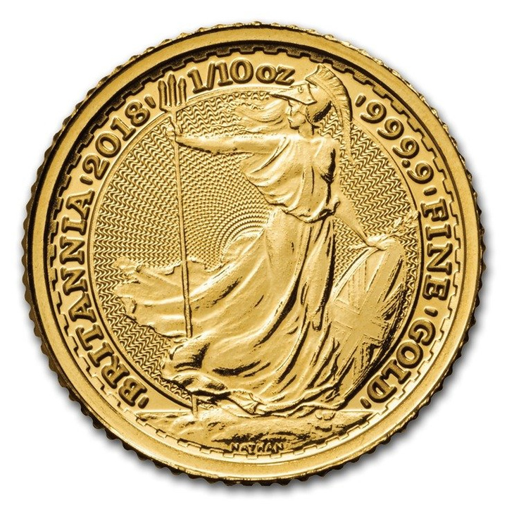 Britannia 1/10 uncji Złota 2018
