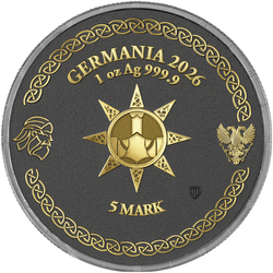 Juego de monedas de plata Ragnarök: Thor y Jörmungandr Geminus chapadas en oro 2 × 1 onza de plata 2026