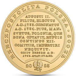 Stanisław August kincsei – 500 zł August III Sas