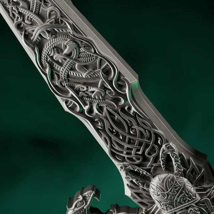 Medalie de argint Laevateinn (Loki's Sword) 1 oz Silver 2026 Ultra High Relief Antiqued Shaped