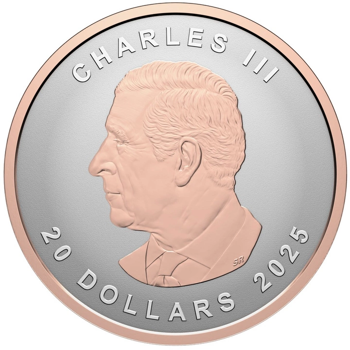 Kanadisches Ahornblatt „Silver Maple Leaf“ vergoldet 1 Unze Silber 2025 Reverse Proof  Ultra High Relief