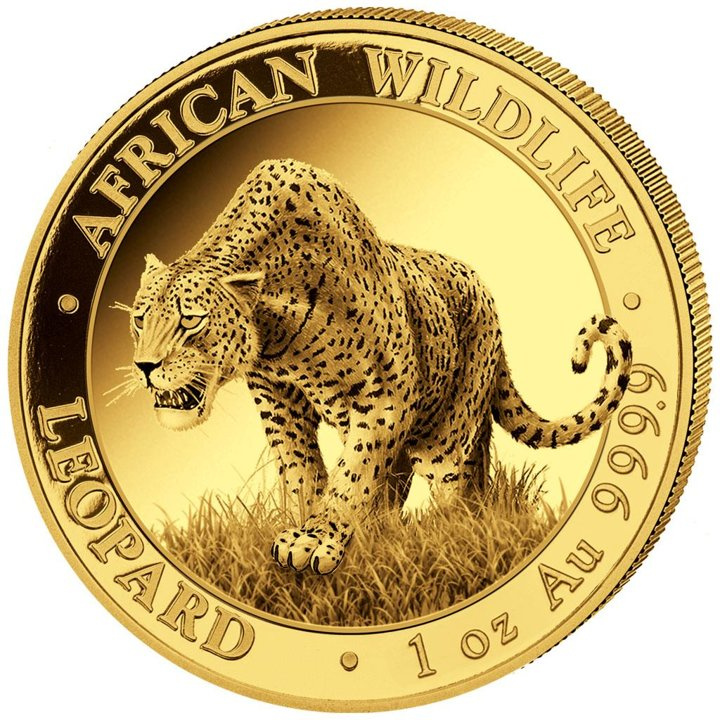 Somalia: African Wildlife - Leopard 1 oz Gold 2023