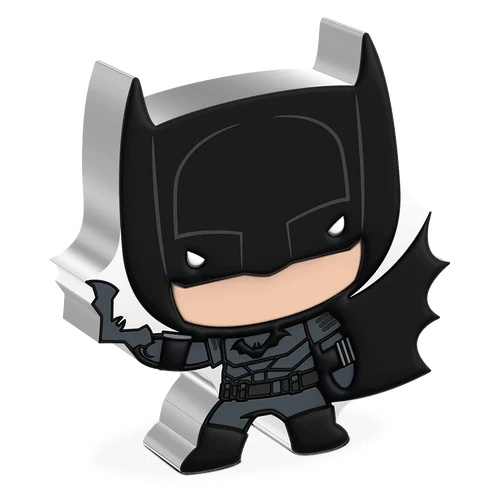Niue: The Batman - Moneda Chibi de Batman coloreada, 1 onza de plata, 2022, acabado proof.