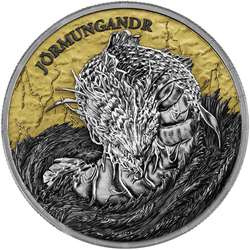 Srebrna Moneta Ragnarök: Thor i Jörmungandr Geminus pozłacana 2 × 1 uncja Srebra 2026