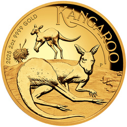 Kangourou australien 2 onces d'or 2025 Proof High Relief